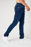 DON NAVY JEANS WITH GOLD PLATED BADGE - Don Jeans