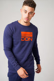 DON NAVY & ORANGE SWEATSHIRT - Don Jeans
