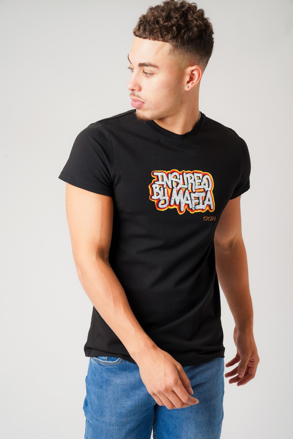 INSURED BY MAFIA BLACK T-SHIRT