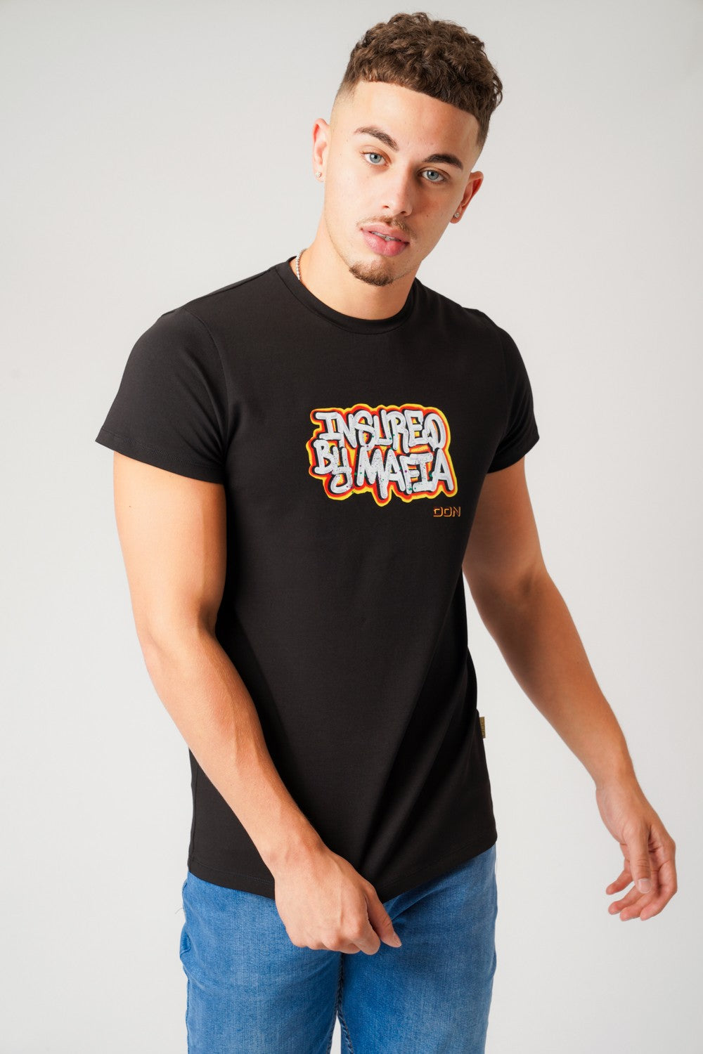 INSURED BY MAFIA BLACK T-SHIRT