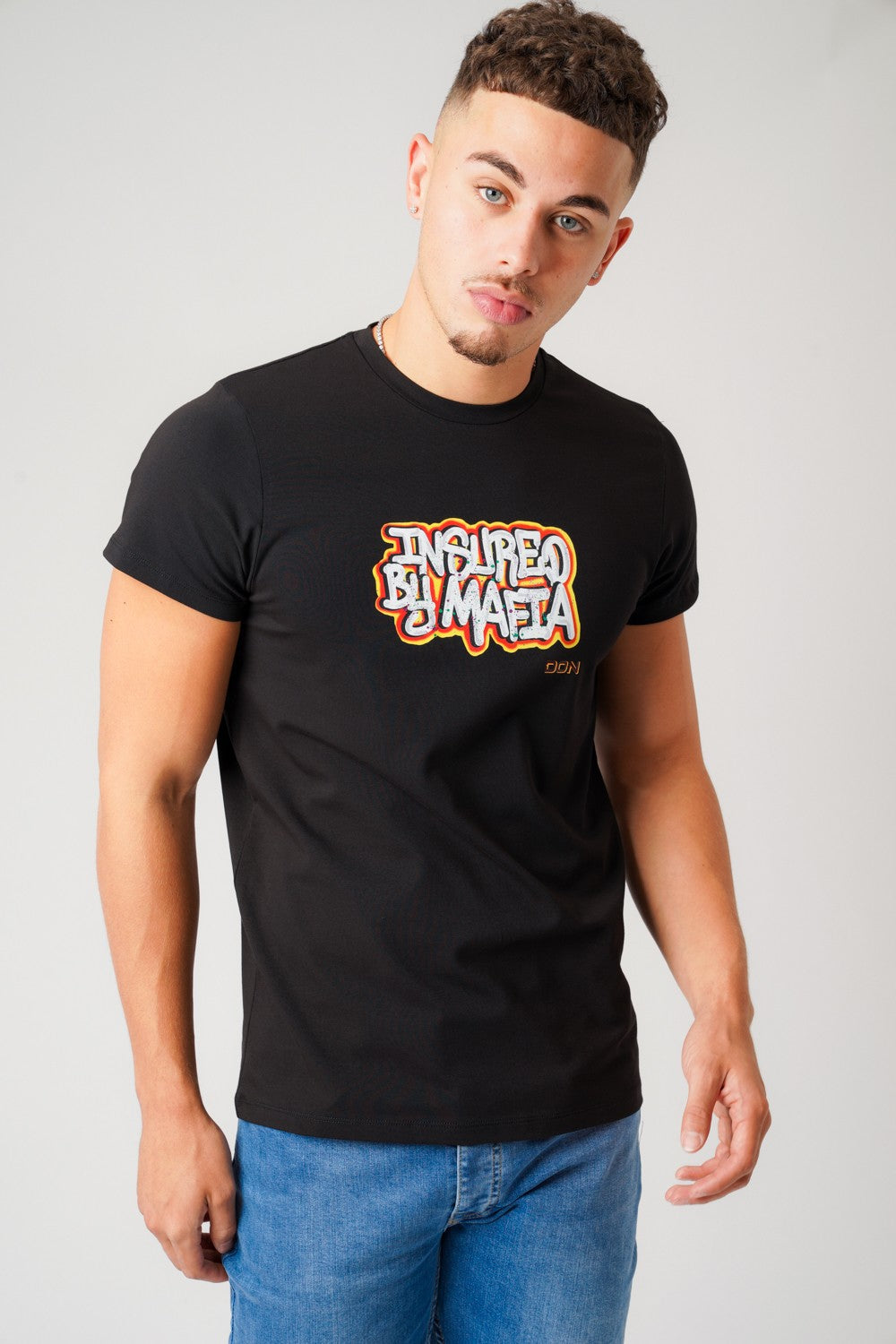 INSURED BY MAFIA BLACK T-SHIRT