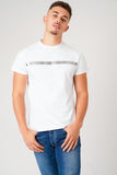 SILVER STRIPE WHITE T-SHIRT