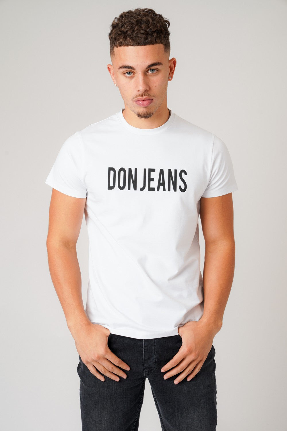 DON JEANS WHITE T-SHIRT