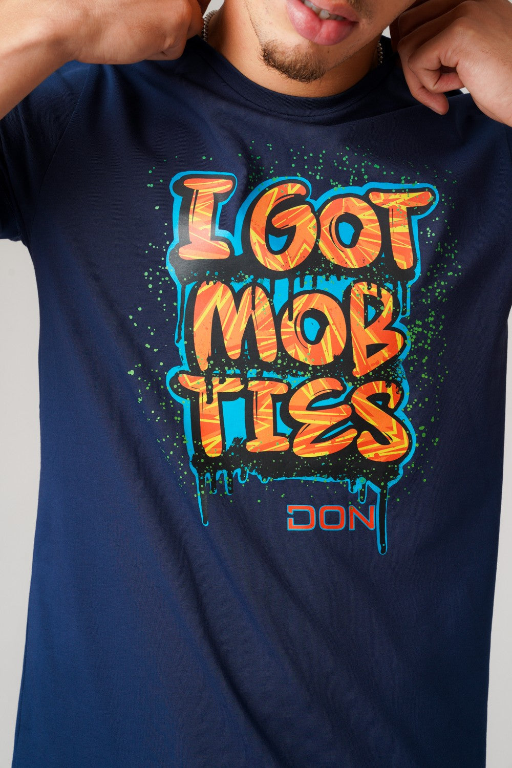I GOT MOB TIES NAVY T-SHIRT