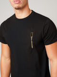 ZIP BLACK T-SHIRT