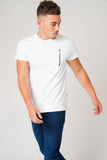 ZIP WHITE T-SHIRT