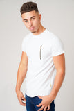 ZIP WHITE T-SHIRT