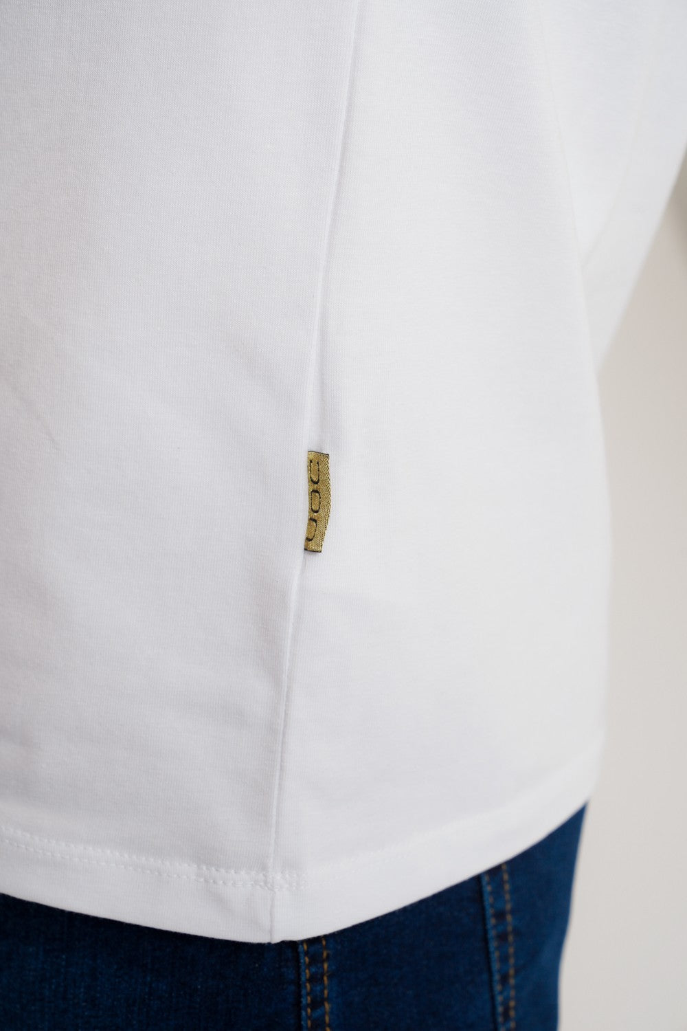 ZIP WHITE T-SHIRT
