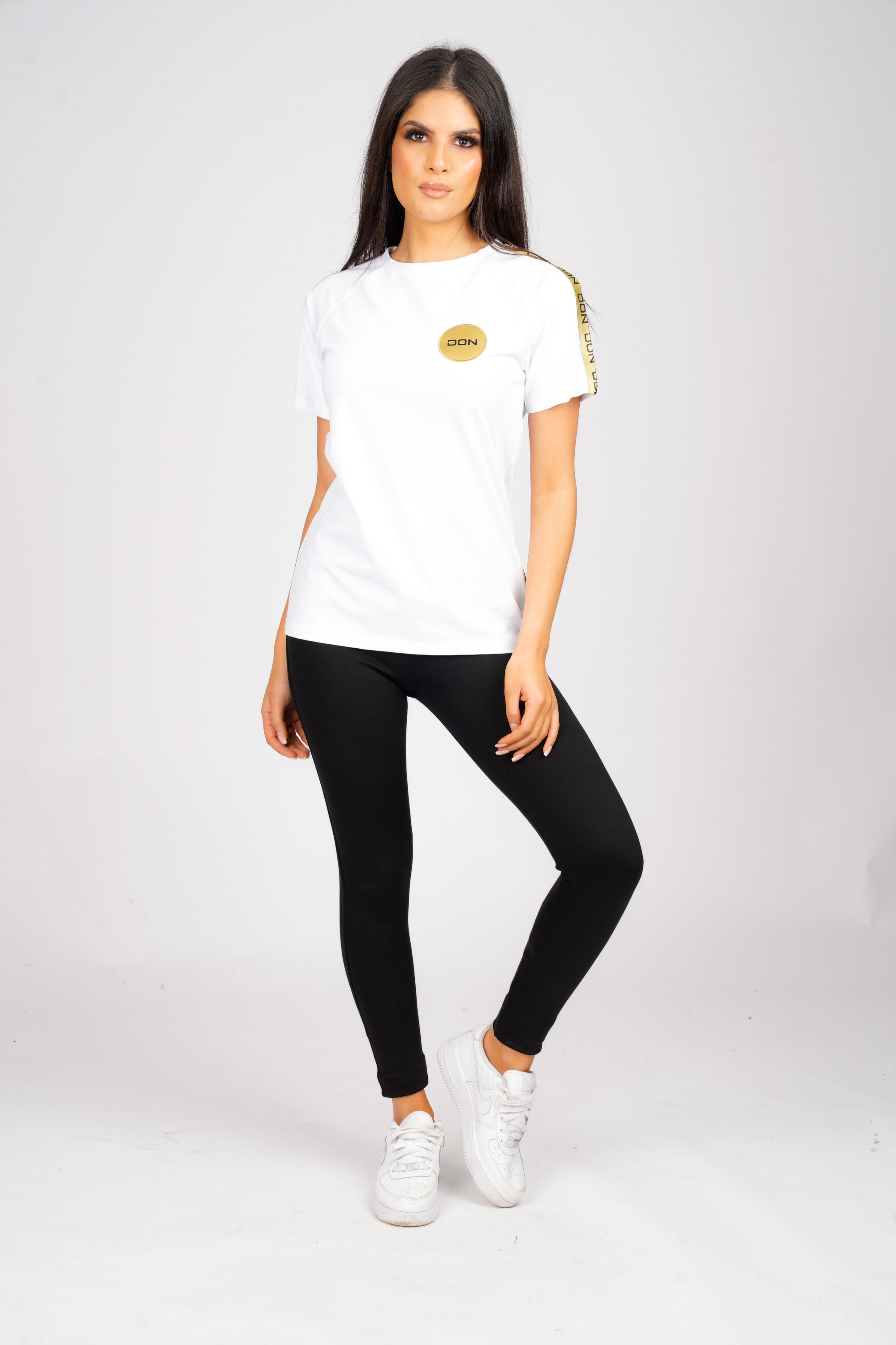 DON TAPE DETAIL WHITE T-SHIRT