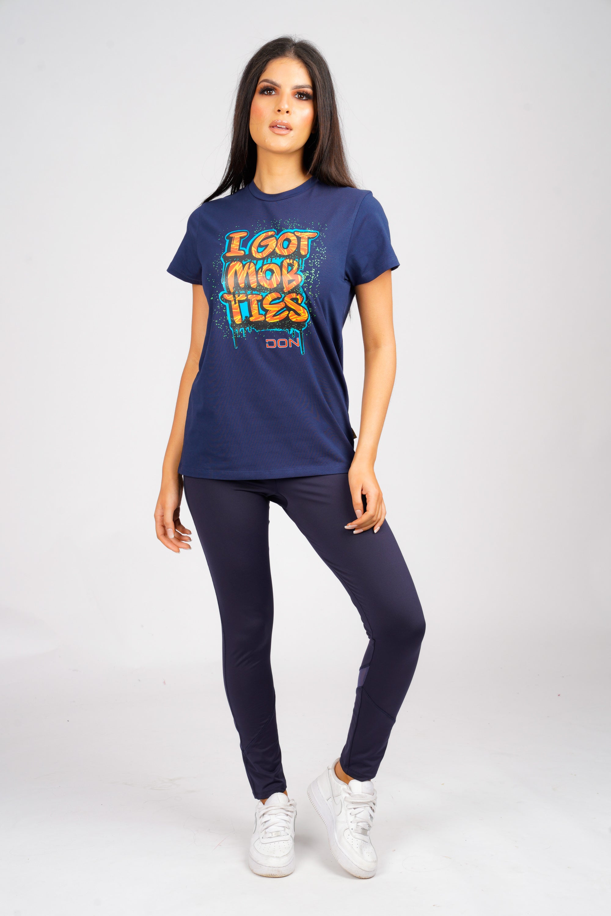 DON I GOT MOB TIES NAVY T-SHIRT