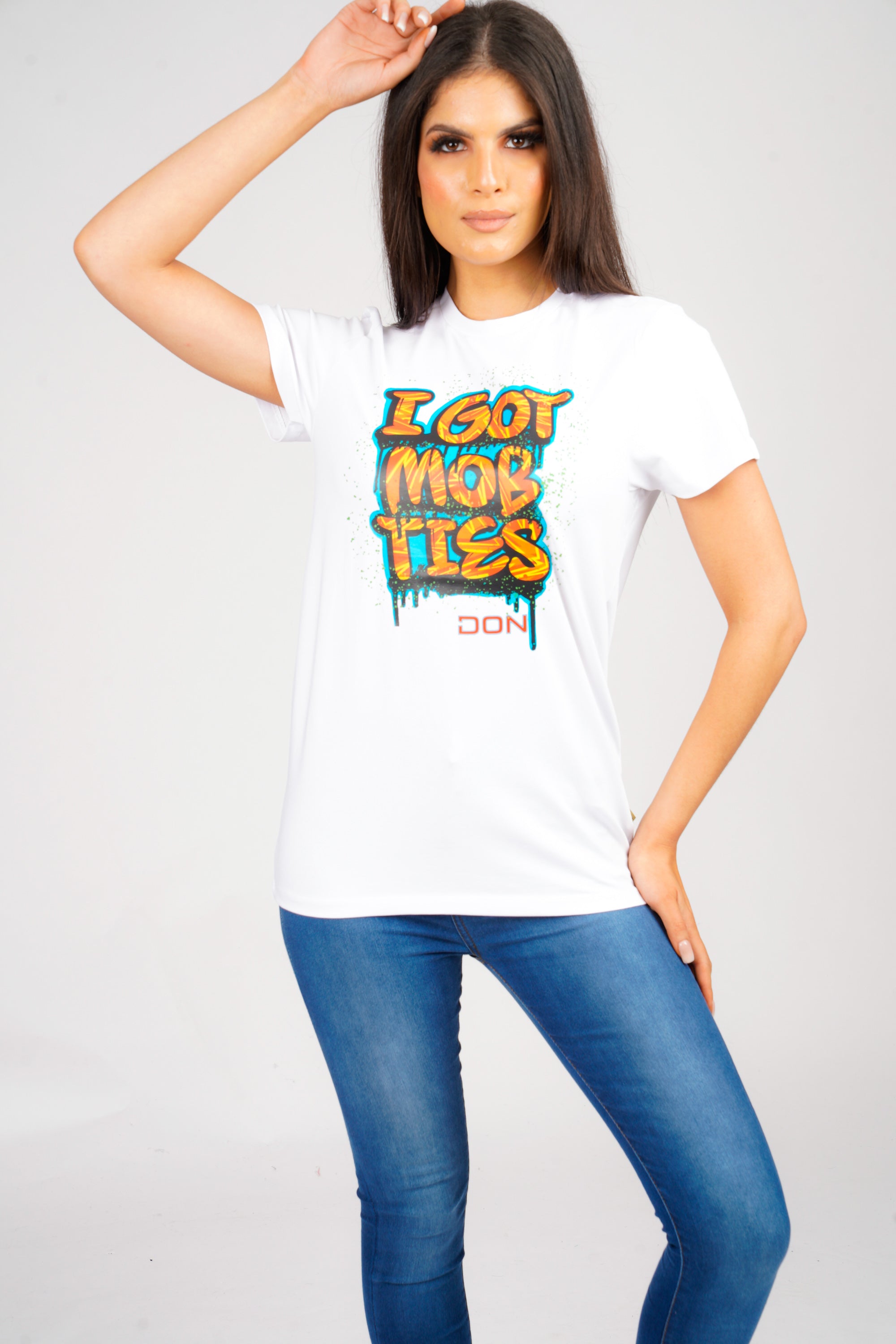 DON I GOT MOB TIES WHITE T-SHIRT