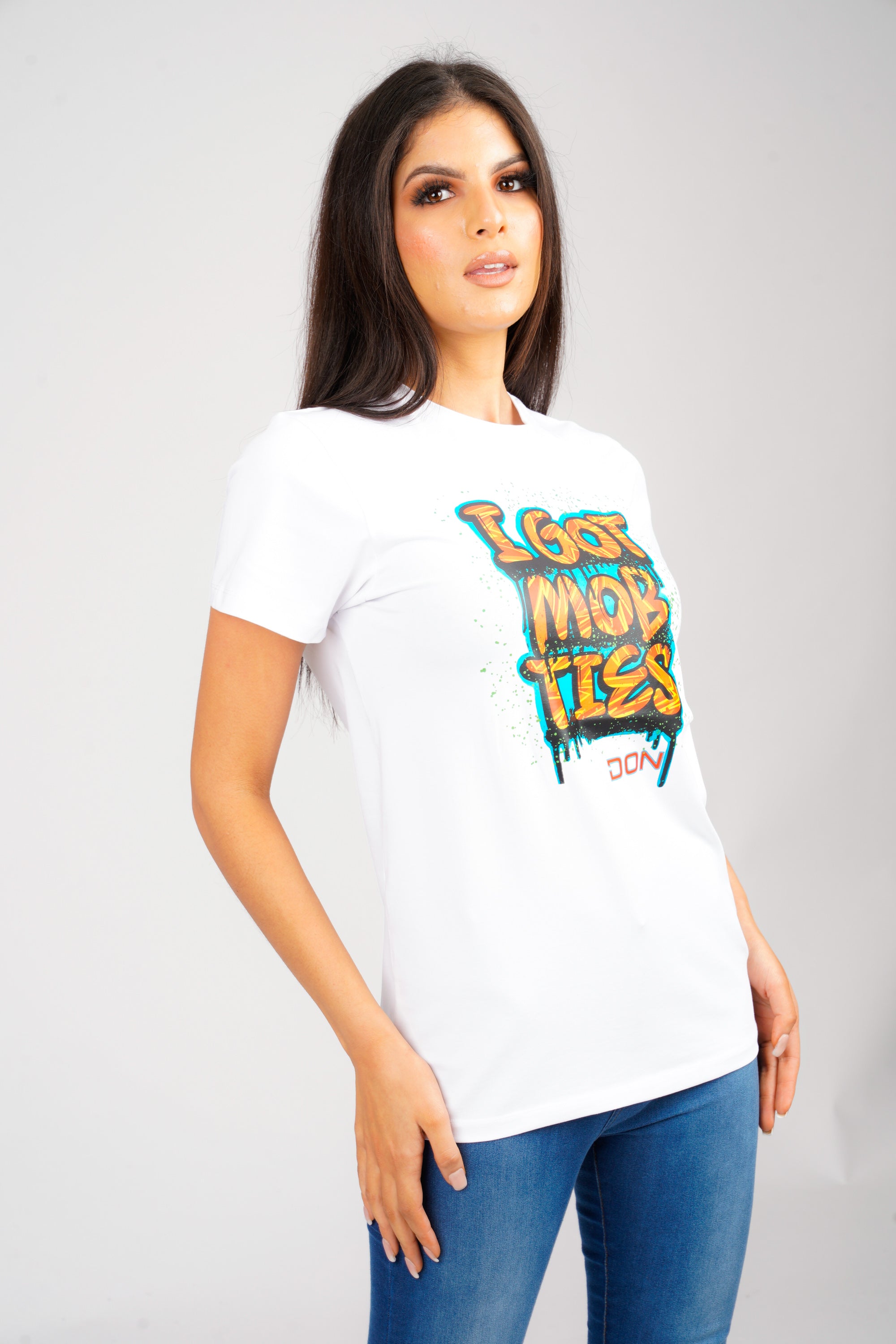 DON I GOT MOB TIES WHITE T-SHIRT