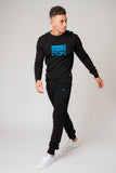 DON BLACK & TEAL SWEATSHIRT