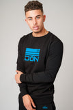 DON BLACK & TEAL SWEATSHIRT