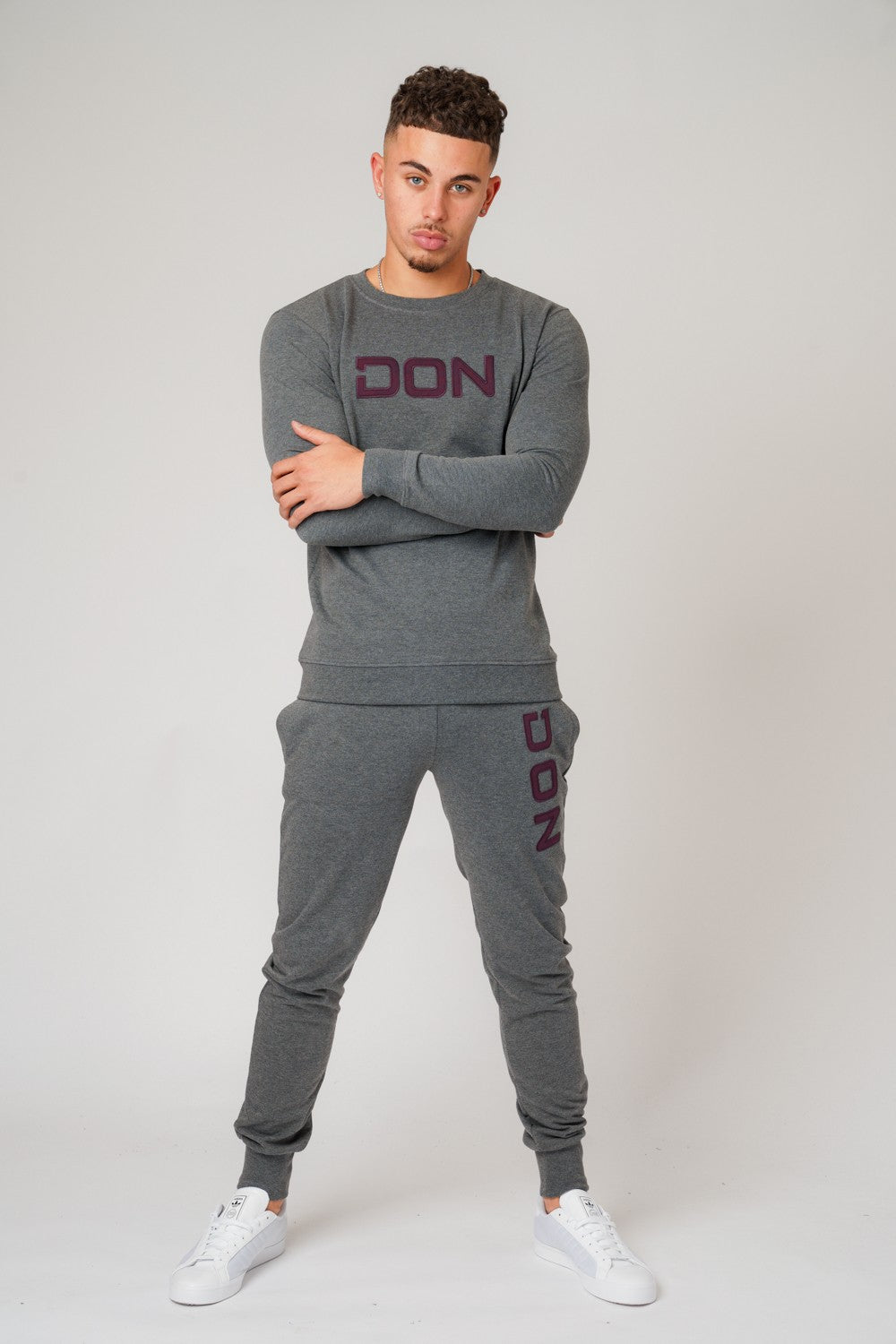 DON APPLIQUE GREY MARL SWEATSHIRT - Don Jeans
