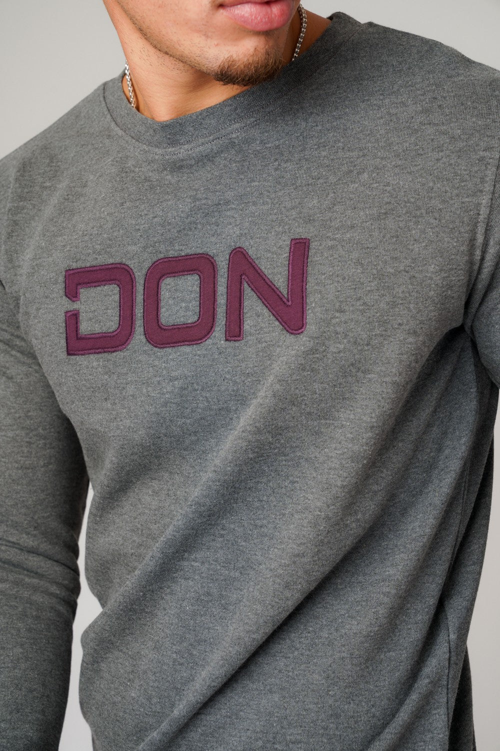 DON APPLIQUE GREY MARL SWEATSHIRT - Don Jeans