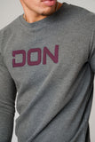 DON APPLIQUE GREY MARL SWEATSHIRT - Don Jeans