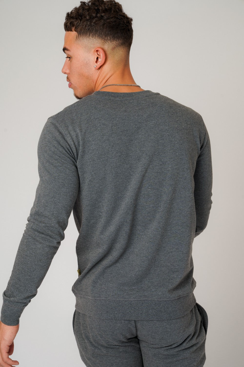 DON APPLIQUE GREY MARL SWEATSHIRT - Don Jeans