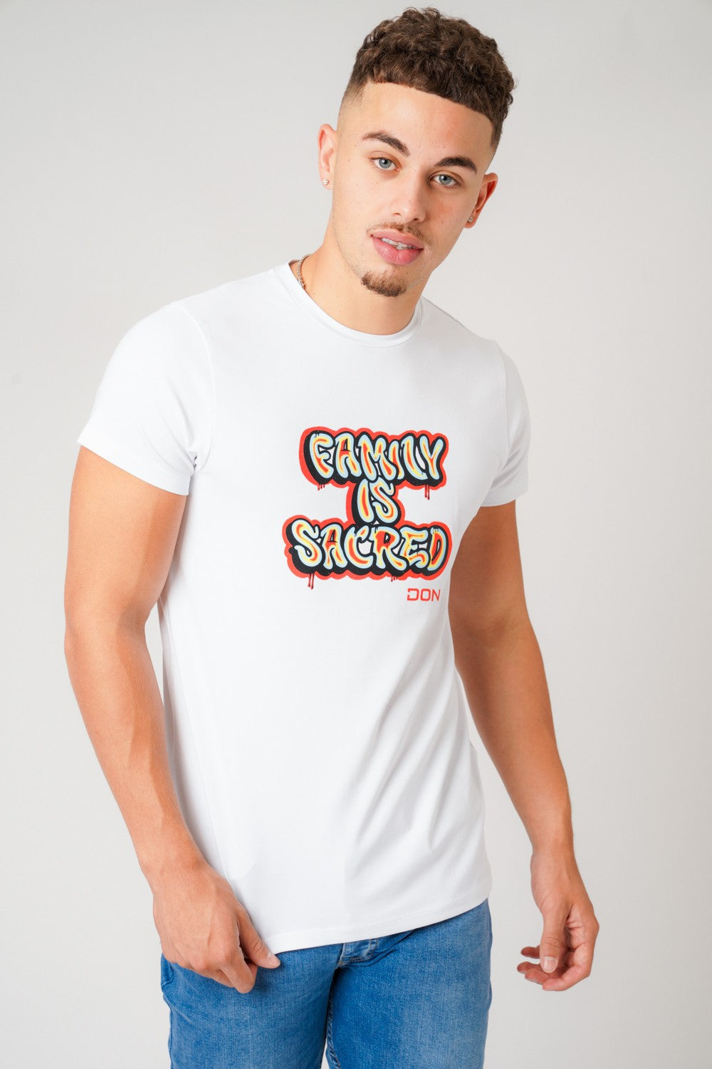FAMILY IS SACRED WHITE T-SHIRT