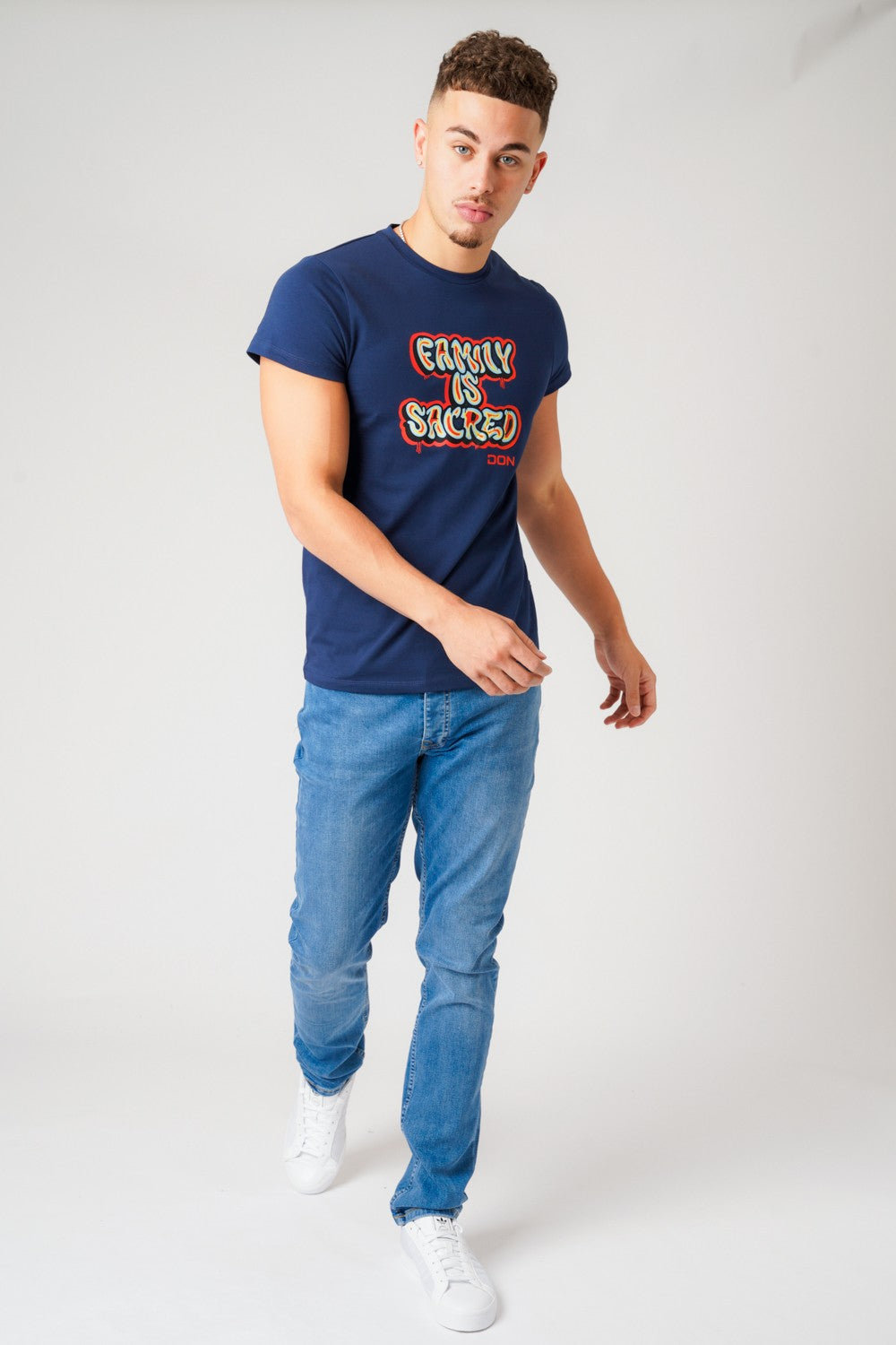 FAMILY IS SACRED NAVY T-SHIRT - Don Jeans