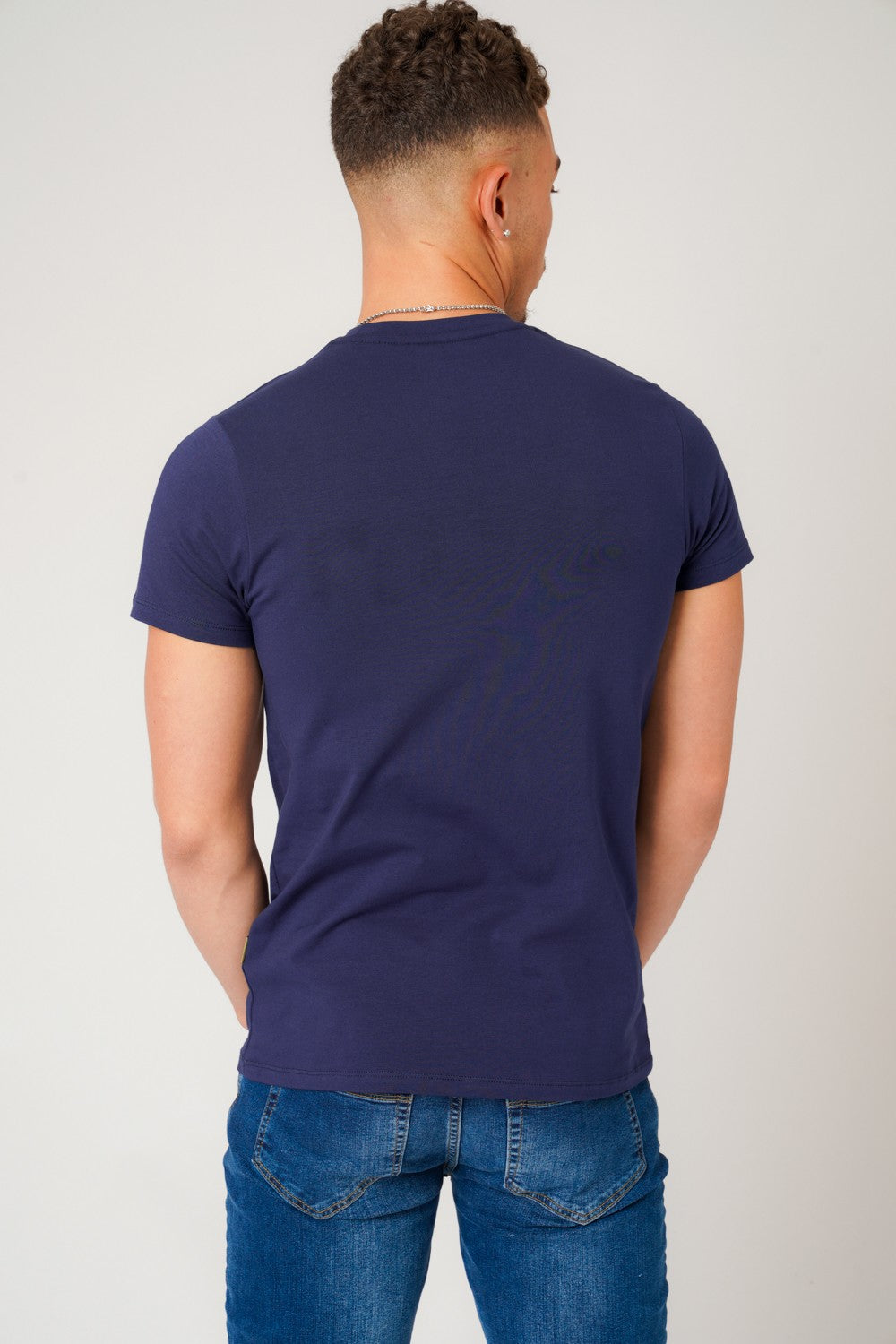 SQUARE NAVY T-SHIRT