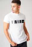 SUEDE BARCODE WHITE T-SHIRT