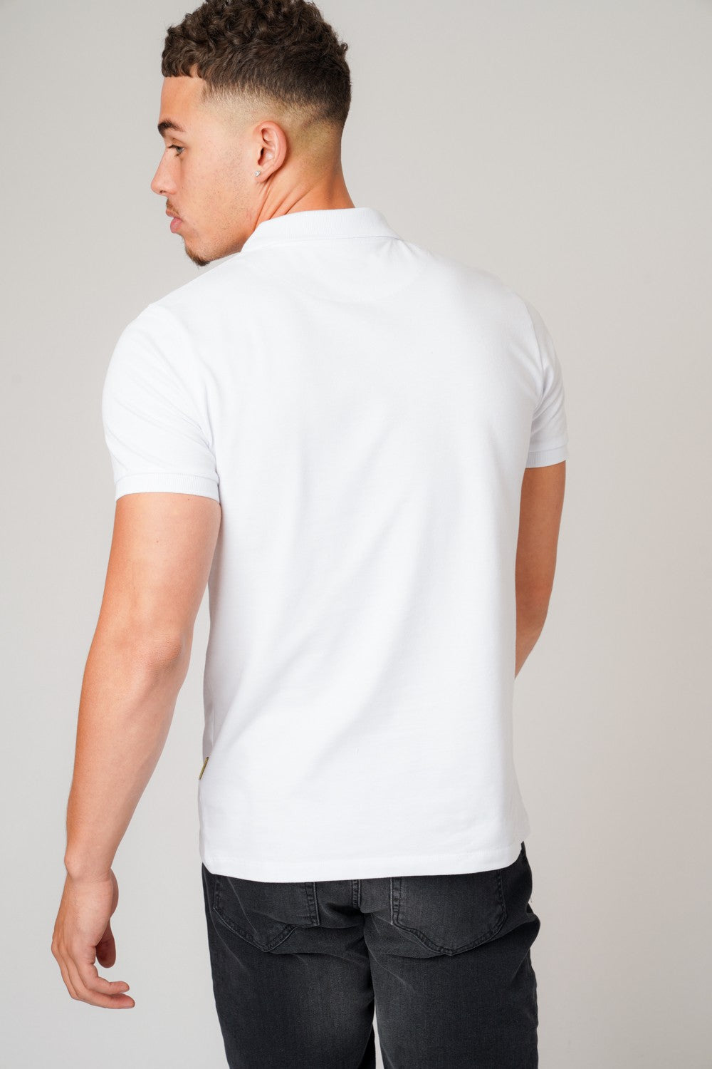 DON PLAQUE WHITE  POLO T-SHIRT