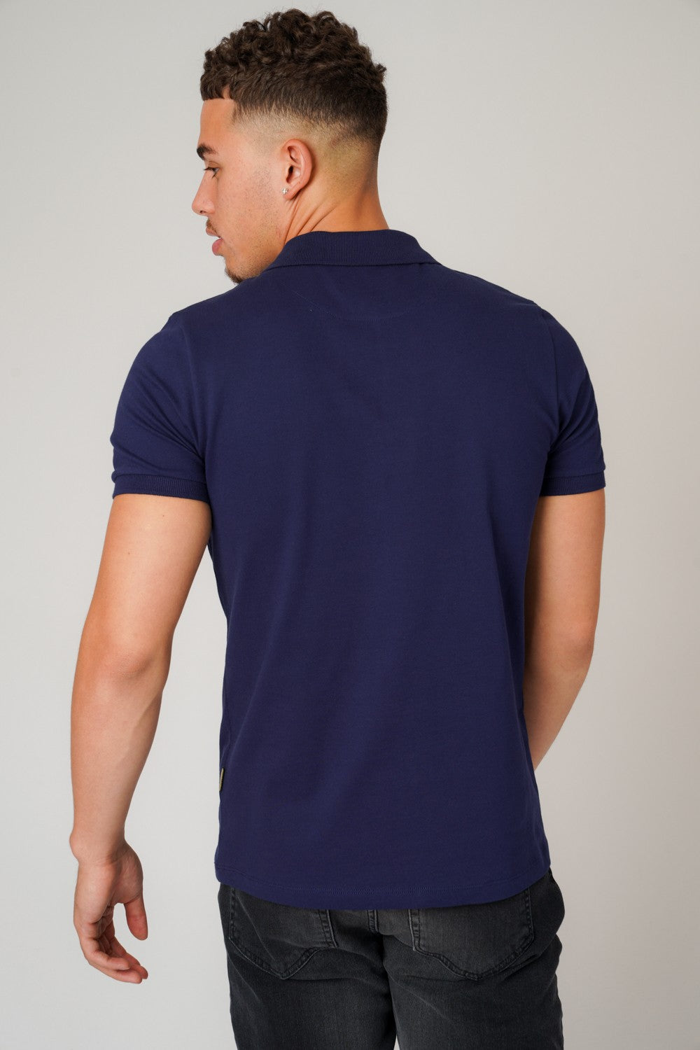 DON ZIP NAVY POLO T-SHIRT - Don Jeans